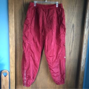 Nike vintage red windbreaker pants size XL